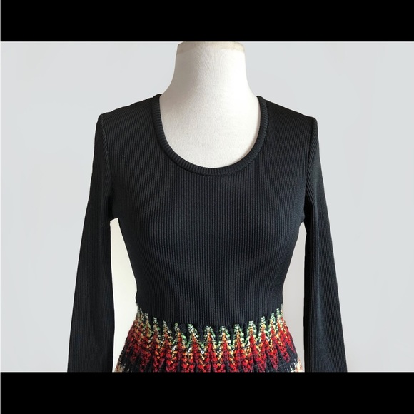 Vintage 70s Black & Woven Bohemian Maxi Dress - Picture 4 of 14